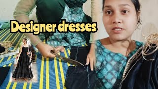 designer dresses stitching 🥰 ll lovely dress design ll prabhamahilanevlog [upl. by Glaudia626]