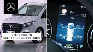 MercedesBenz Vito amp eVito 2024  How To Check The Tire Pressure [upl. by Ocana]