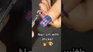 Nail art sticker ❤ nailart viralshort youtubeshorts art beauty hacks cute viralvideo [upl. by Garek]