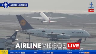 🔴LIVE Los Angeles LAX Airport Plane Spotting [upl. by Enrahs]