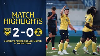 Oxford United v Peterborough United highlights [upl. by Bank88]