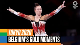 🇧🇪 🥇 Belgiums gold medal moments at Tokyo2020  Anthems [upl. by Neelra]