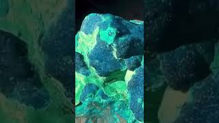 Blue Cornetite with Malachite Congo Mine Democratic madagascarminerals riebeckite tarot [upl. by Retsevel]