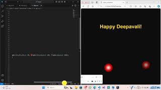 HTML CSS amp Javascript Project 28 Happy Deepavali Created by Trishanth Kumar [upl. by Essiralc]