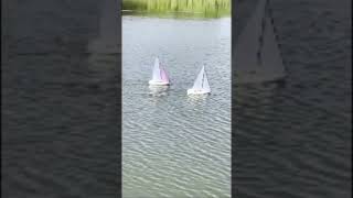 Bateau RC 2 voiliers micro magic [upl. by Kcirdnekal918]