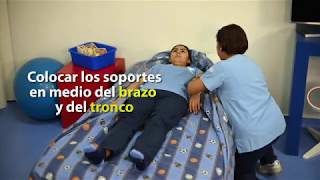 Ejercicio Cuidados posturales para personas con parálisis cerebral en casa [upl. by Ardys803]