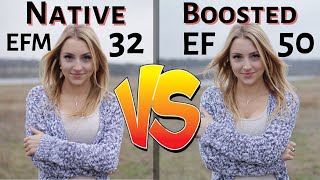 Canon EFM 32mm F14 vs EF 50mm F18  Viltrox EFEOS M2 Speedbooster [upl. by Clayton204]