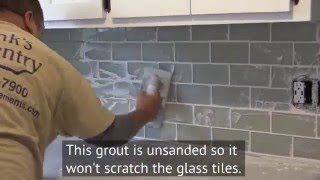 How to Install a Glass Subway Tile Backsplash in New Jersey [upl. by Delija]