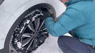 Best Snow Chains  Review and Fitting the Rud Centrax [upl. by Ahsiuqet850]