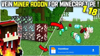 How To Download VeinMiner Addon 118  Vein minee Mod For Minecraft Pe  Nariyal op [upl. by Josephine]