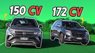 CHEVROLET EQUINOX RS vs VOLKSWAGEN TAOS Qual SUV de R 200 mil é melhor  Compara Acelerados 26 [upl. by Collum]