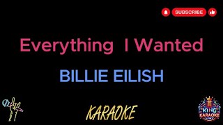 Billie Eilish  Everything I Wanted Karaoke Version [upl. by Orihakat]