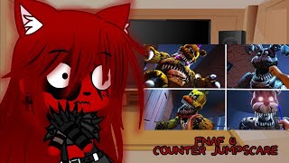 FNIA 4 reagindo a Fnaf 4 counter jumpscares Gacha club Fnia react [upl. by Enyaw]