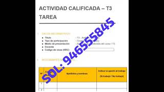 T3 ESTADISTICA Y PROBABILIDADES UPN 2024 2 RESUELTO [upl. by Ann665]