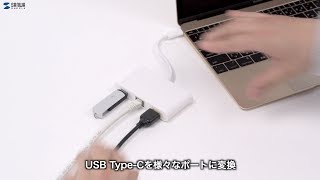 HDMIポート搭載のUSB TypeCマルチ変換アダプタ。LANポート＋PD充電ポート＋HDMI4K対応＋USBポート付き。 ADALCMHL [upl. by Coltun]