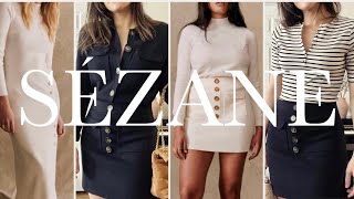 SEZANE HAUL BASICS COLLECTION  Review and tryon [upl. by Donavon]