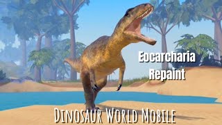 Eocarcharia Repaint  Roblox Dinosaur World Mobile [upl. by Inaluiak]