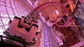 Canyon Blaster Roller Coaster Adventuredome Las Vegas Back Seat POV [upl. by Mor778]