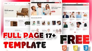 FREE Template Website HTML CSS  ECOMMERCE [upl. by Eastman]