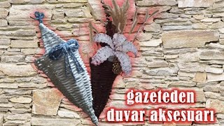 DIY Kağıttan Duvar Aksesuarı  Geri Dönüşüm [upl. by Lamont]