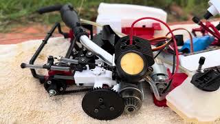 Kyosho Birel kart testing electronic starter [upl. by Nelluc]