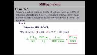 Milliequivalents Calculations [upl. by Hoi881]