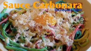 Recette des pates carbonara au thermomix  TM5  Spaghetti Carbonara [upl. by Annaek]