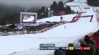 Andrew Weibrecht  5th Place  Kitzbuehel [upl. by Allevon]