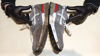 How to clean expensive dirty sneakers  PREMIATA  ASMR cleaning [upl. by Koppel355]