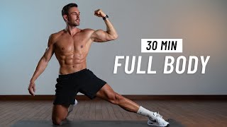 30 Min Full Body Workout  Strength amp Burn Fat No Equipment  No Jumping [upl. by Romeyn]