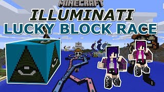 Minecraft Illuminati Lucky Block Race  XXtra Flamin Hot Cheetos PUNISHMENT [upl. by Malim334]