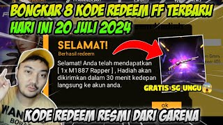 KODE REDEEM FF TERBARU HARI INI 20 JULI 2024‼️KODE REDEEM SG RAPPER UNGU [upl. by Kegan999]