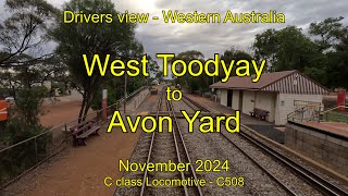 Drivers view WA West Toodyay to Avon Yard Nov 2024 [upl. by O'Connell]