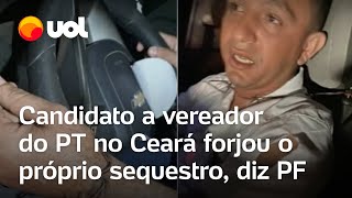 Candidato a vereador no CE forjou próprio sequestro diz PF vídeo mostra político amarrado em carro [upl. by Dambro]