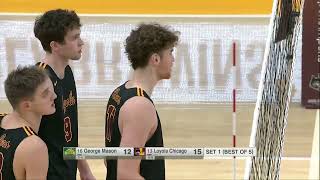 16 George Mason vs 13 Loyola Chicago  NCAA Men Volleyball 01272024 [upl. by Aushoj]