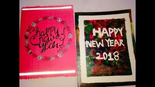 Happy New Year Greeting Card 2018  Handmade Greeting Cards For New Year2018 [upl. by Johnstone]