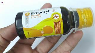 Benadryl DR Dry Cough Syrup  Dextromethorphan Hydrobromide Syrup  Benadryl DR Dry Syrup Use review [upl. by Sara]