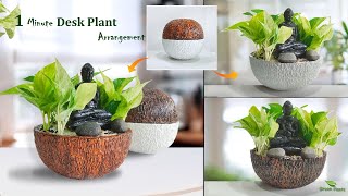 Indoor Plant Ideas 1Minute Plant Arrangements for Your Desk  Indoor Plants SetupsGREEN PLANTS [upl. by Yelak]