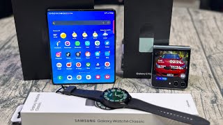 Samsung Galaxy Z Fold 5  Z Flip 5  Watch 6 Classic  Unboxing and First Impressions [upl. by Ralip]