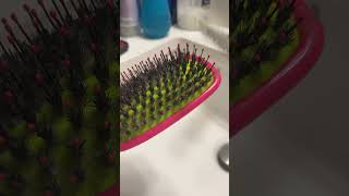 How to clean a boar bristle nylon brush cleaning haircare cleanhaircare cleanbrushes hairbrush [upl. by Mossolb]