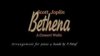 S Joplin  Bethena Waltz  piano 4 hands [upl. by Llerret919]