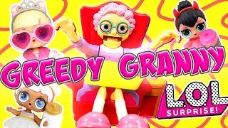 LOL Surprise Dolls Play the New Greedy Granny Game Featuring Sugar Spice and Suite Princess [upl. by Greenstein349]