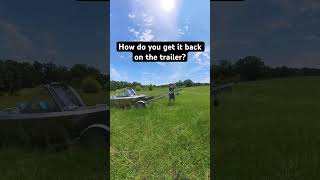 How to load beached mini jet boat on trailer boat boating jetboat minijetboat [upl. by Yeca]