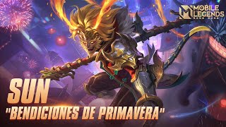 Nueva Apariencia  Sun quotBendiciones de Primaveraquot  Mobile Legends Bang Bang [upl. by Annabell]