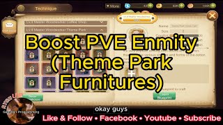 Boost PVE Enmity with Theme Park Furnitures Complete List  Draconia Saga [upl. by Ecnedac]