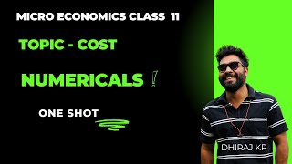 Cost Numericals  Introductory Microeconomics  Class 11 [upl. by Anerev137]