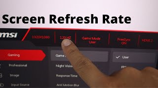 How to Change Screen Refresh Rate On MSI Monitor [upl. by Ahsiuqat]