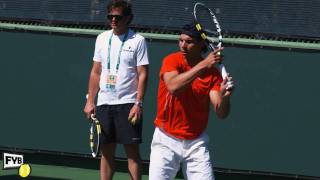 Amazing Closeup footage of Rafael Nadal hitting  Indian Wells Pt 41 [upl. by Okomot]