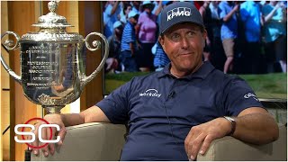 Phil Mickelson reacts to winning the PGA Championship at age 50  SportsCenter [upl. by Ailelc]