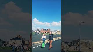 Troon Beach seaside Ayrshire Scotland autumn afternoon walk Scotland summer 2024 [upl. by Neliak]